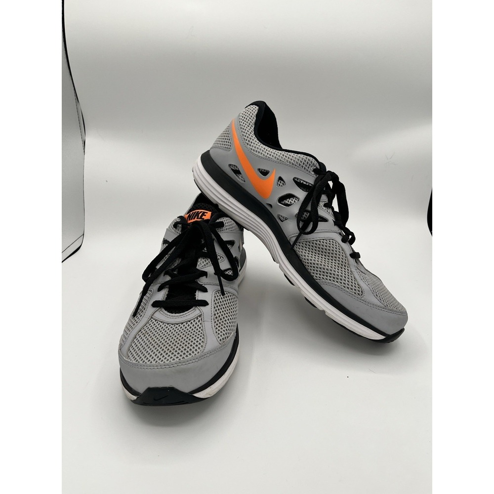 Nike Dual Fusion Lite Men's Gray Orange Black Running Shoes 599513-008 Size 11